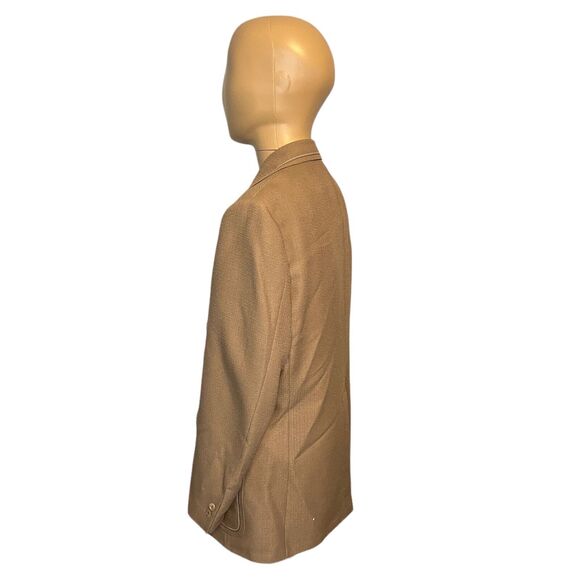 VTG Don Richards Brown Textured Single Breast 2 Button Equestrian Liner Suit 46 - Picture 4 of 11